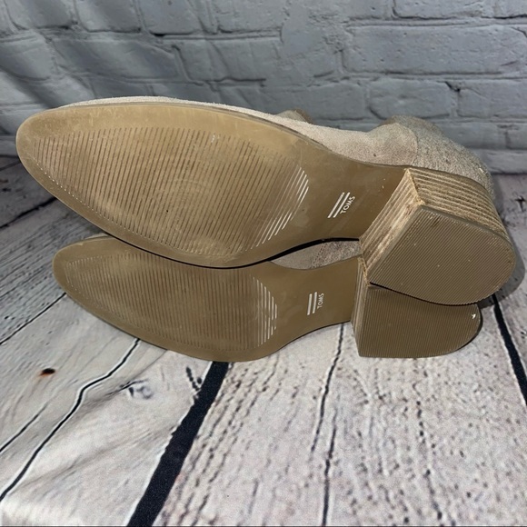 TOMS Loren Taupe Gray booties size 10 - Picture 7 of 10
